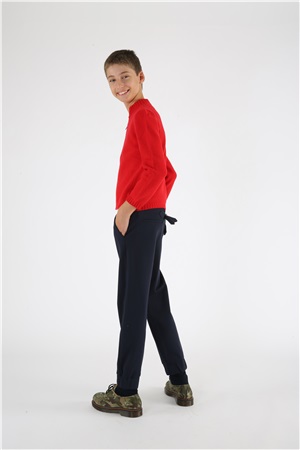 Bomber jacket in wool with zip regal red