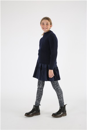 Macropunto mute neck sweater navy