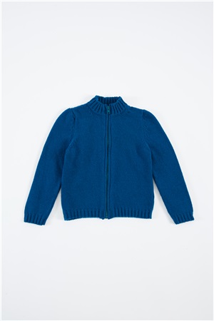 Bomber jacket in wool with zip dragonfly