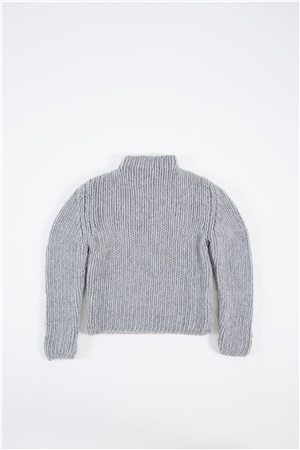 Macropunto mute neck sweater silver