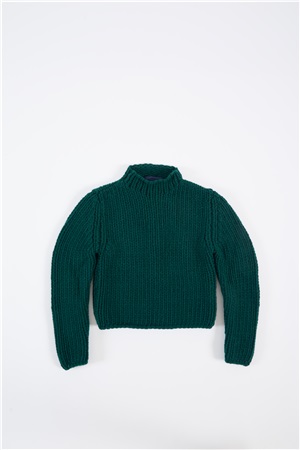 Macropunto mute neck sweater spruce
