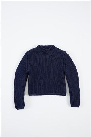 Macropunto mute neck sweater navy