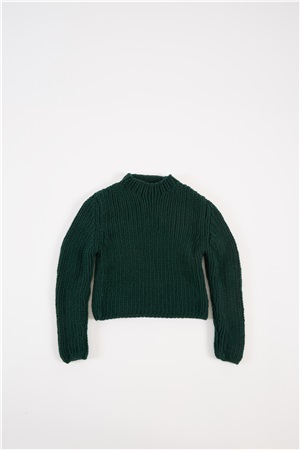 Macropunto mute neck sweater tartan green