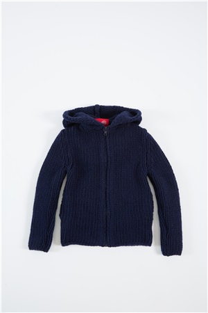 Hooded sweater navy