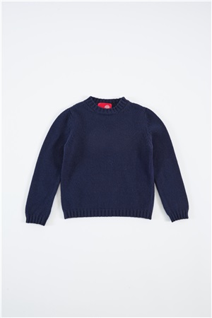 Crew neck long-sleeve navy fin. 5