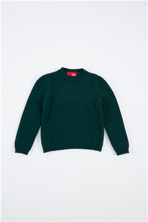 Crew neck long-sleeve tartan green fin. 5