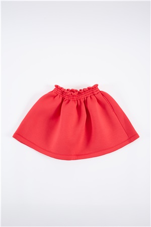 Mini Balloon Skirt red coral
