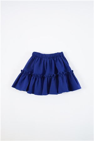 Skirt with ruffle blu royal