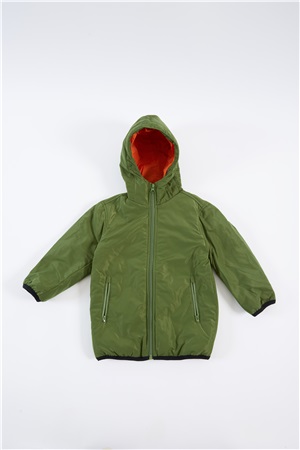 Down Jacket Waterproof green and orange