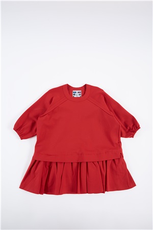 Oversize Dress in red color