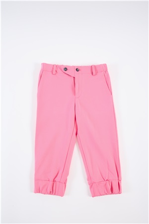 Trousers with straps pink color