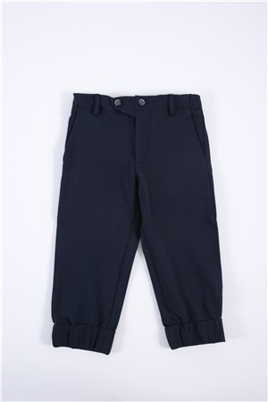 Trousers with straps navy color