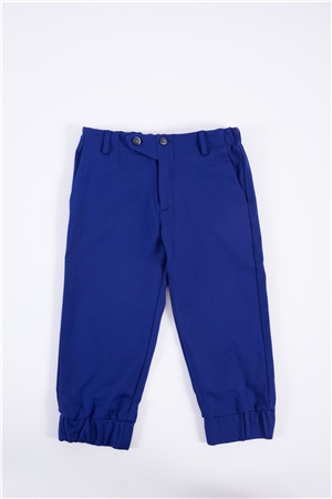 Trousers with straps blu royal