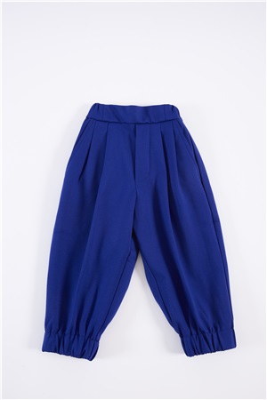 Low crotch trousers in royal blu