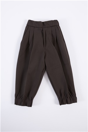 Low crotch trousers in  mud color