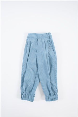 Low crotch trousers in light blu