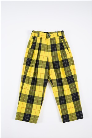 Classic Trousers in tartan yellow