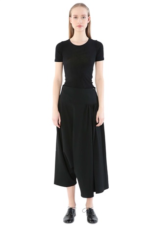 YOHJI YAMAMOTO ASYMMETRIC SKIRT PANTS