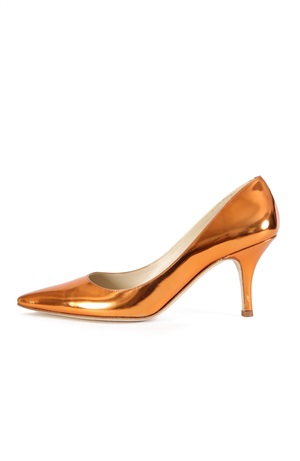 ORANGE LACQUERED PUMP 75 MM