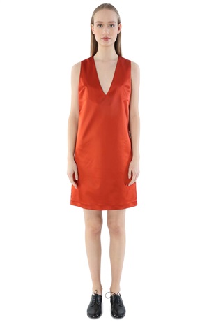  STRAIGHT DRESS LONG V NECK