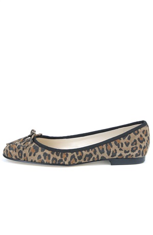 LEOPARD LEATHER BALLERINA