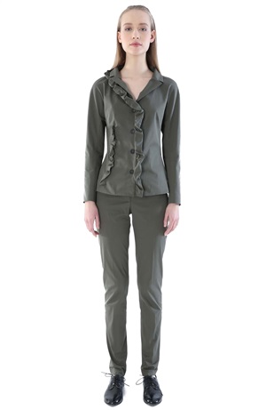  SLIM JACKET WITH 4 BUTTONS AND ROUCHES