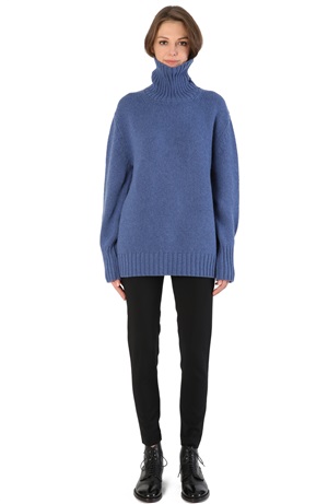 OVERSIZE TURTLENECK SOFT DENIM