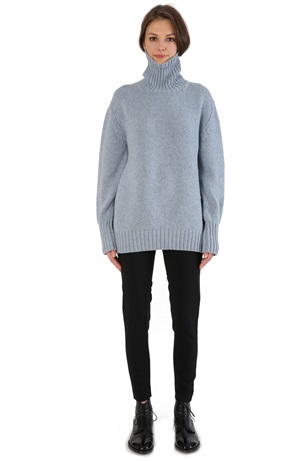 OVERSIZE TURTLENECK  SILVER