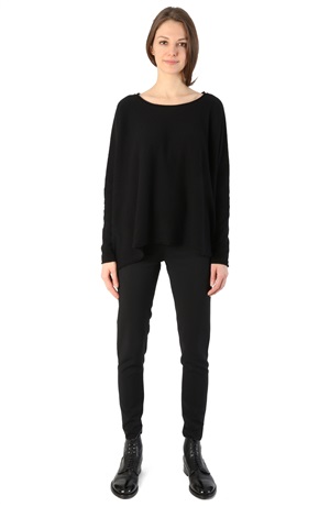 OVERSIZE CASHMERE AND WOOL SWEATER BLACK