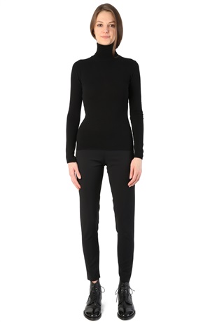 TURTLENECK CASHMERE TEE BLACK