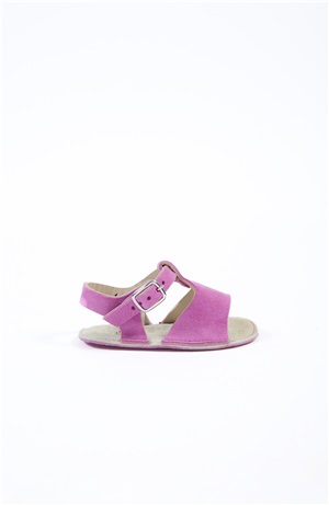 Bougainvillea Pink Suede Baby Sandal