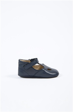 BABY SHOES IN BLU LEATHER