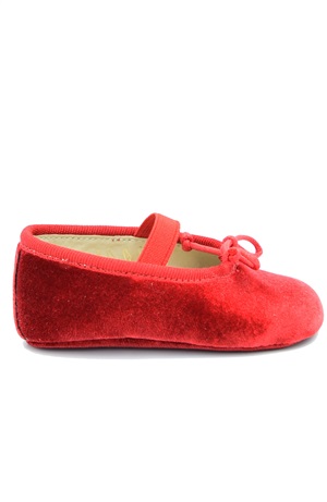 BALLERINA IN VELVET RED WITH ELASTIC