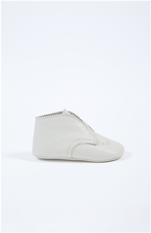 Soft Ivory Leather Baby Shoes
