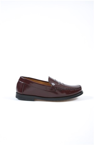 GOODYEAR WELTED  penny loafers in bordeaux leahter