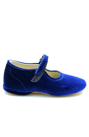 BALLERINA  VELVET MARY JANE BLU