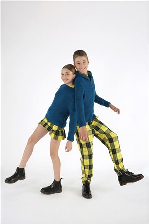Kilt Skirt yellow  color 