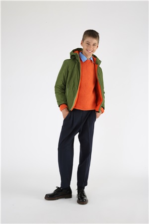 Crew neck long-sleeve fin. 5 gerbera