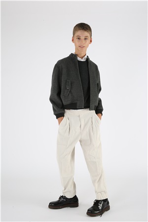 Low crotch trousers in snow 